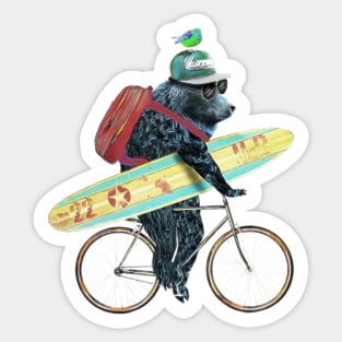 Bear Bicycle Sticker